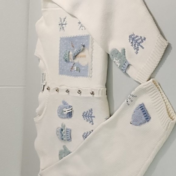 Marisa Christina1X Winter Jingle Bells Pastel Holiday Cardigan Winter Sweater - Picture 17 of 17